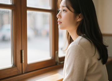 오후의 빈티지 창가