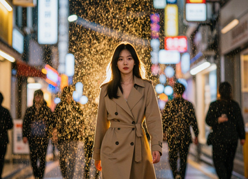 황금빛 비가 내리는 밤