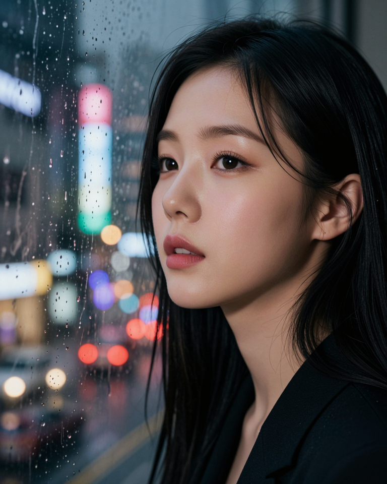 비 오는 창가