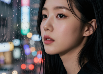 비 오는 창가