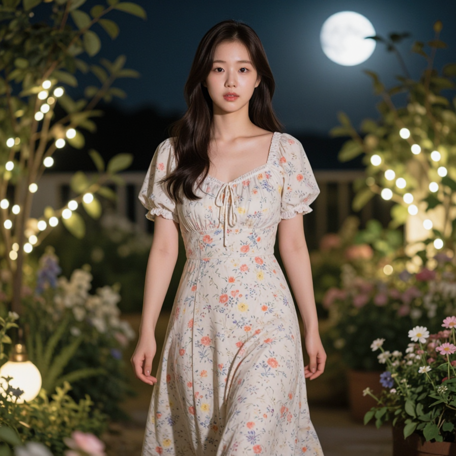 달빛 아래 정원