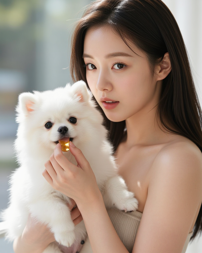 빛나는 간식과 소녀
