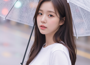 투명한 우산 아래의 꿈