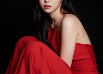 강렬한 체리 레드 드레스