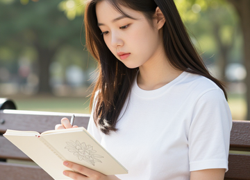 공원에서의 스케치