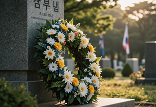 영국 안네 공주, 부산 UN 기념공원 방문해 한국전쟁 참전 용사 추모