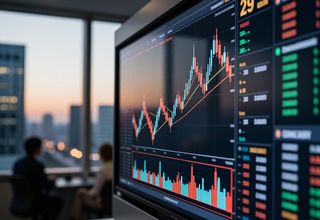 코스피(KOSPI) 지수, 6,844.41로 시작하며 45.33포인트 하락