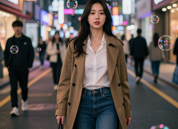 네온 버블 거리