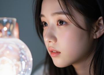 빛을 바라보는 눈빛