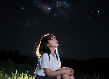 별빛 아래 소녀