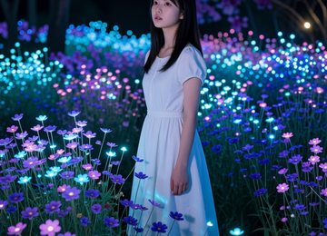 빛나는 꽃밭의 소녀