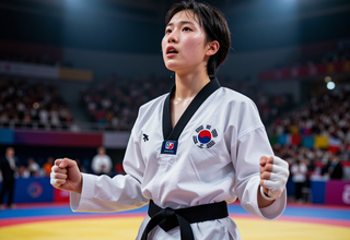 [아시안게임] 대한민국 송다빈, 태권도 여자 +67kg급 금메달 획득