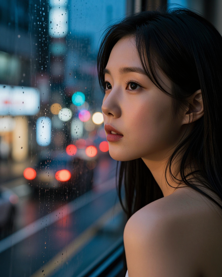 비 내리는 서울의 밤