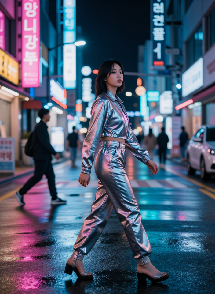 서울의 네온 스트릿