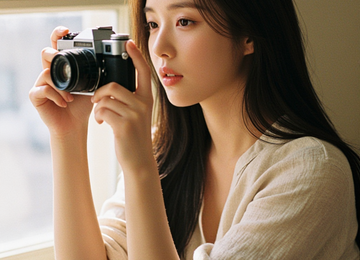 오후의 햇살과 카메라