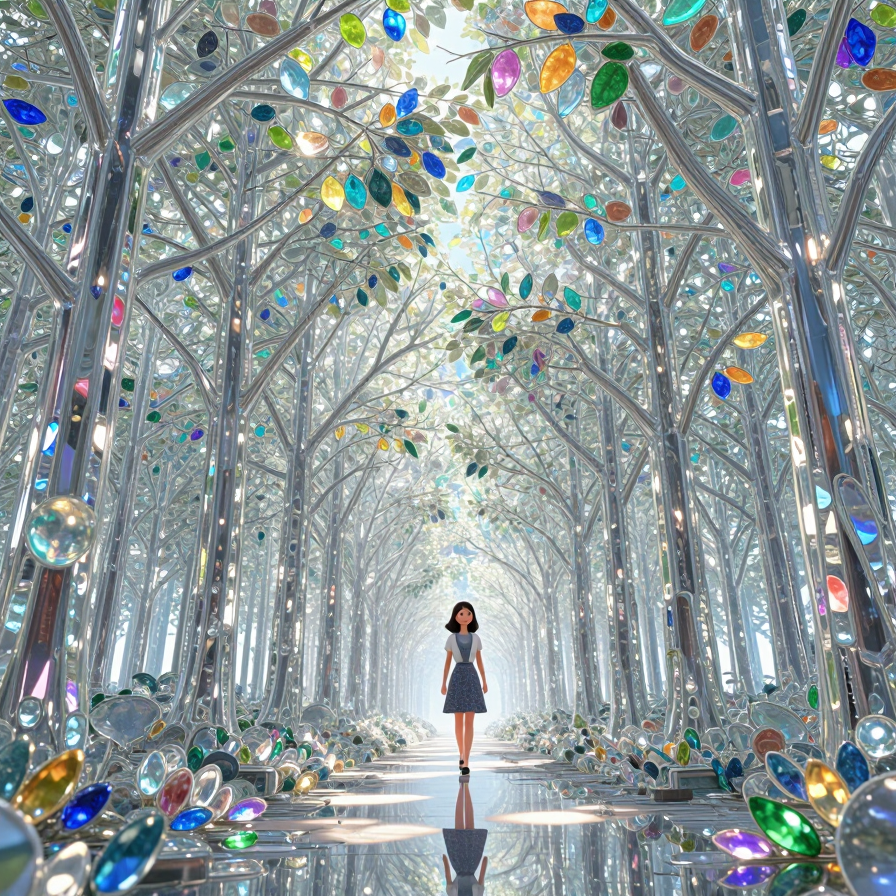 유리 숲의 산책자