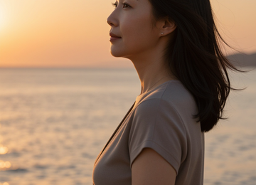 노을 아래의 휴식