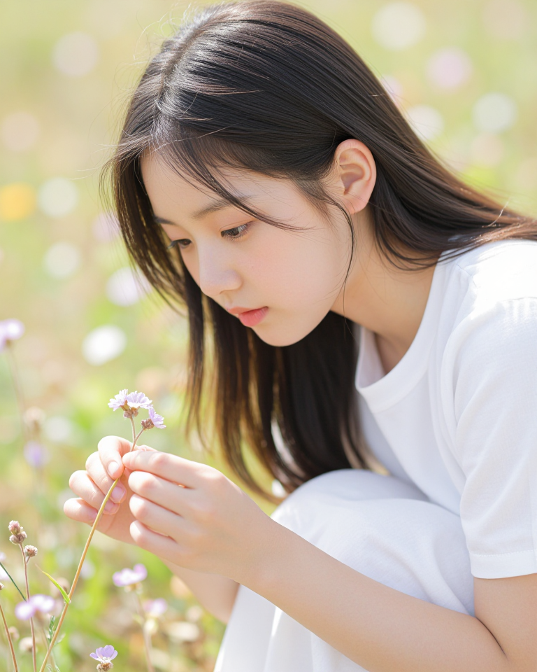 꽃을 바라보는 시선