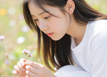 꽃을 바라보는 시선