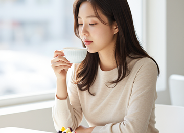 여유로운 오후의 티타임