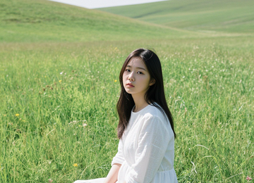 초원 위의 소녀