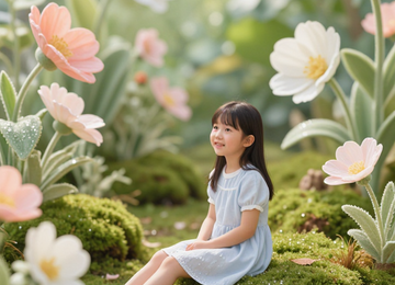 작은 정원의 소녀