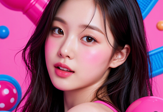 팝아트 느낌인데 색감이 너무 과함