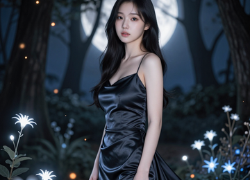 달빛 아래 소녀