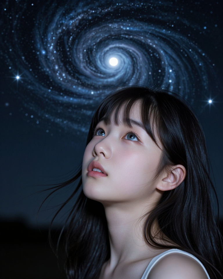 별을 보는 소녀