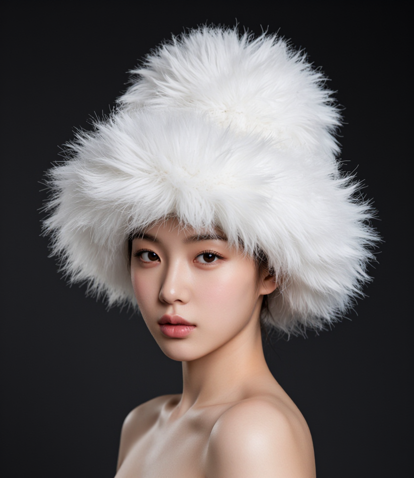 패션 모델의 모자