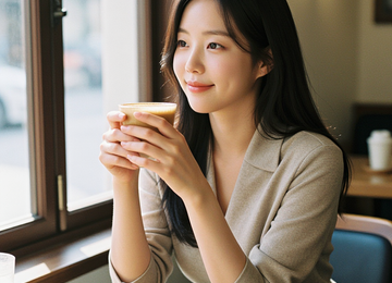 카페 구석의 따스한 순간