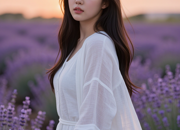 라벤더 들판의 소녀