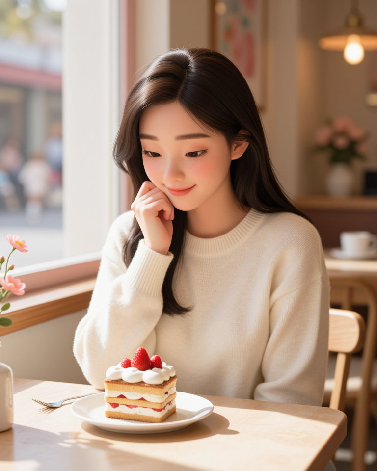햇살 가득한 카페의 오후