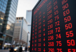 코스피 지수, 6,802.50으로 231.42포인트 하락하며 시작