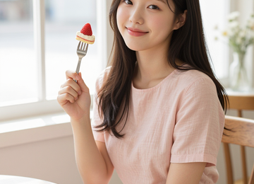 오후의 햇살과 디저트