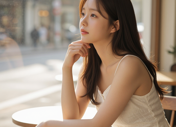 햇살 머금은 오후의 카페