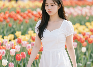 꽃밭 속의 소녀