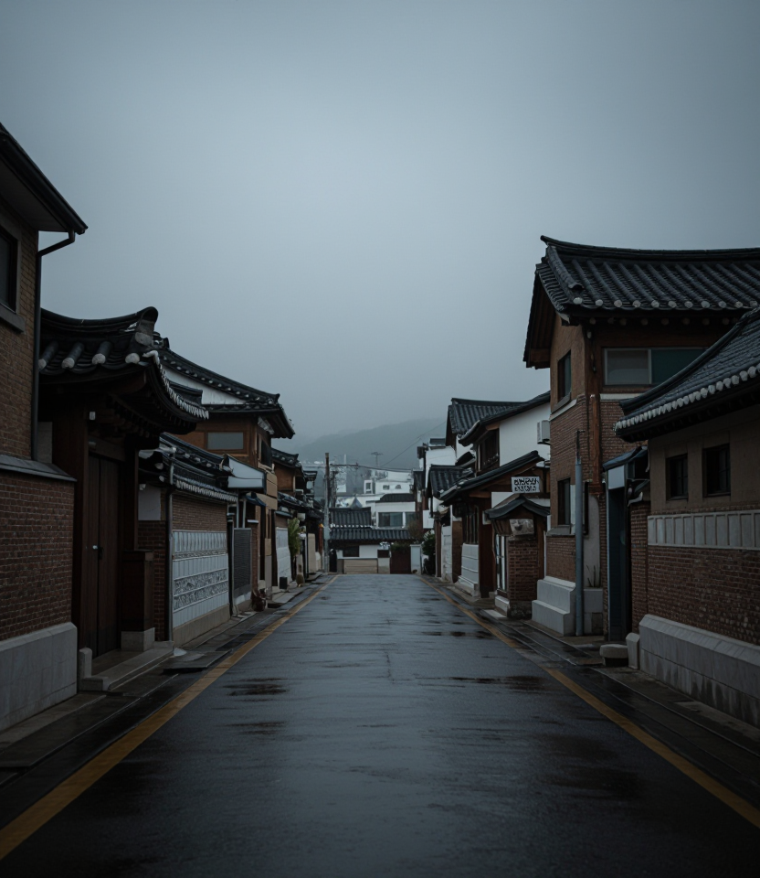 흐린 오후의 거리