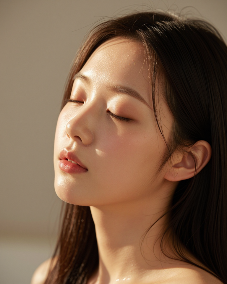 빛을 머금은 피부