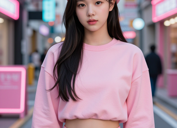 핑크빛 오후의 소녀