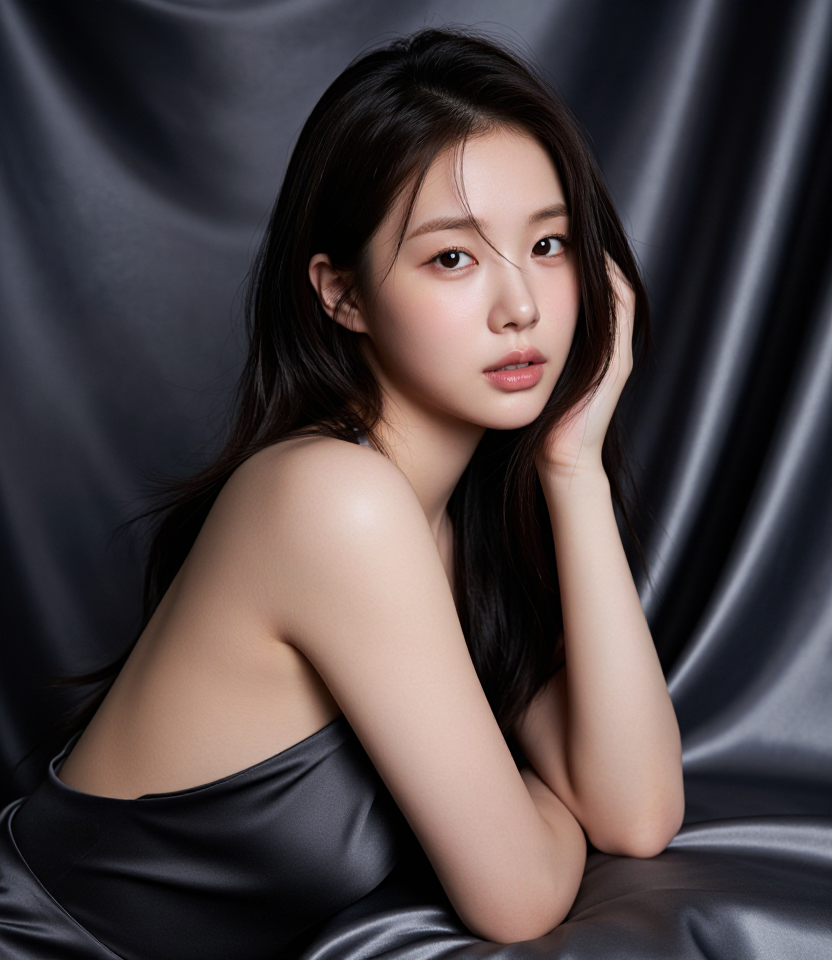 우아한 실크 드레스