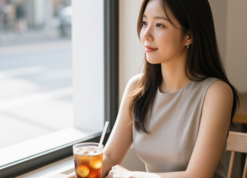 오후의 카페 햇살