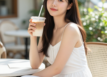 햇살 가득한 카페 테라스
