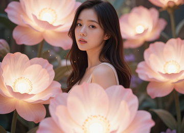 꽃의 정원 속 여인