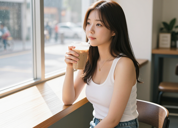 카페에서의 여름 오후