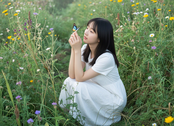 꽃밭 속의 소녀