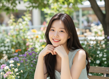 정원 카페의 오후