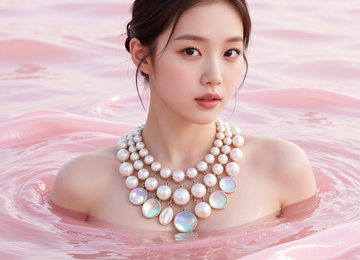 진주 파도 속의 여인