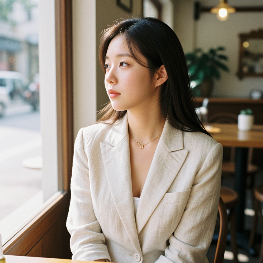 햇살 머금은 카페의 오후