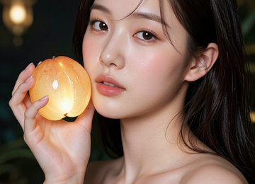 빛나는 열매를 먹는 소녀